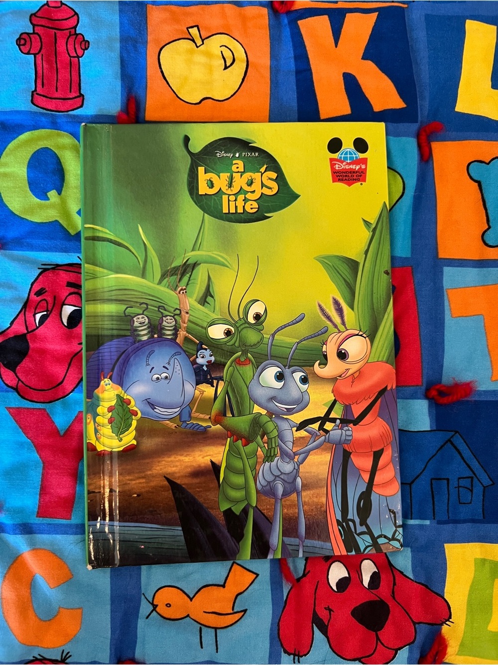 Disney A Bug's Life Hardcover Book - Green, Blue, Orange, Red